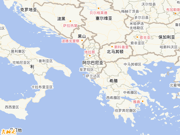 阿爾巴尼亞地圖