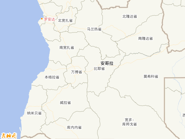 安哥拉地圖