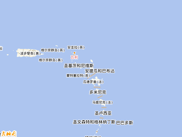 安提瓜和巴布達(dá)地圖