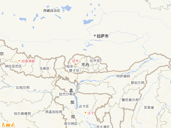 不丹地圖