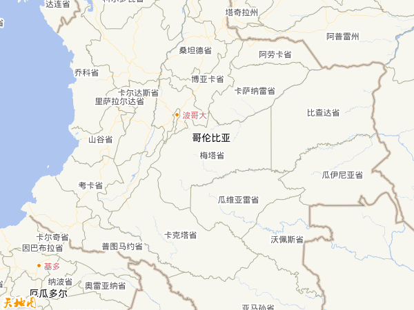 哥倫比亞地圖