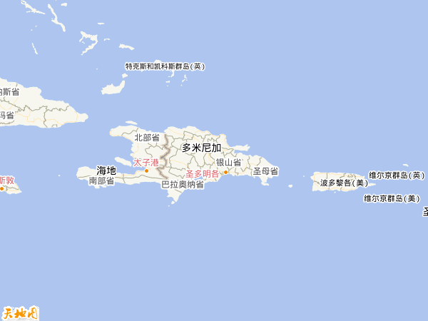 多米尼克地圖