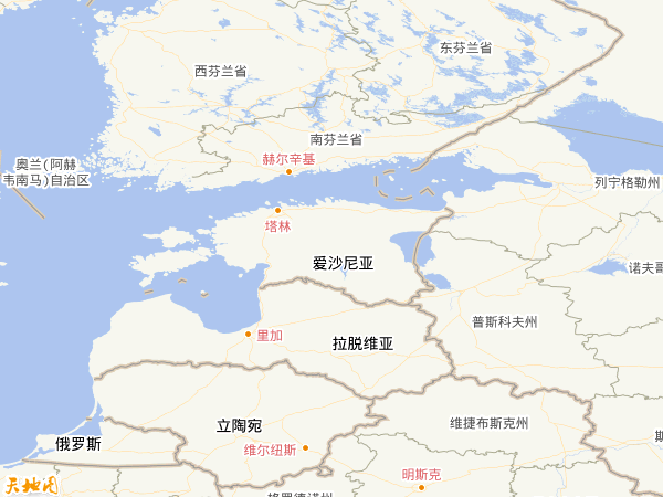 愛沙尼亞地圖