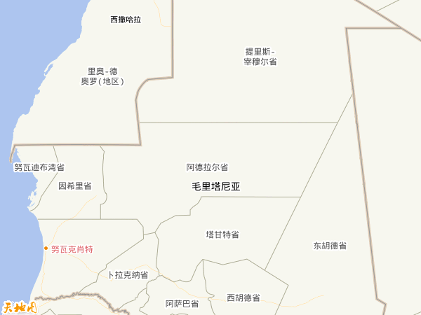 毛里塔尼亞地圖