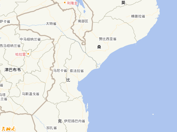 莫桑比克地圖