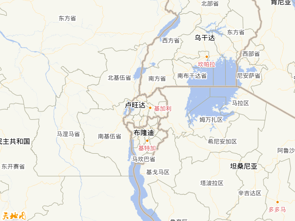 盧旺達地圖