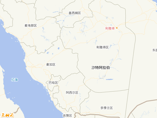 沙特阿拉伯地圖