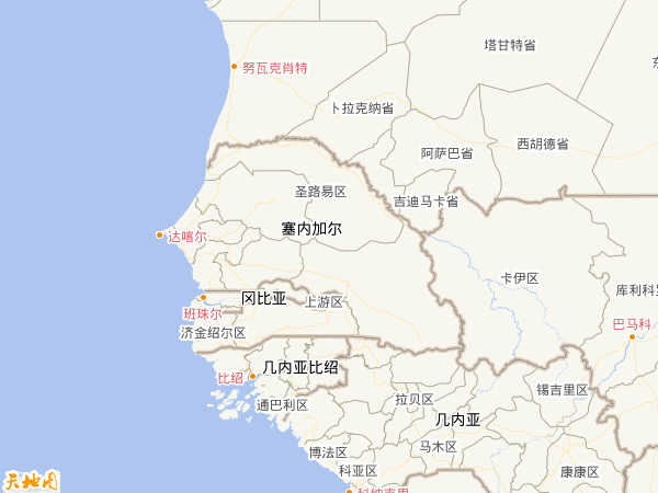 塞內(nèi)加爾地圖